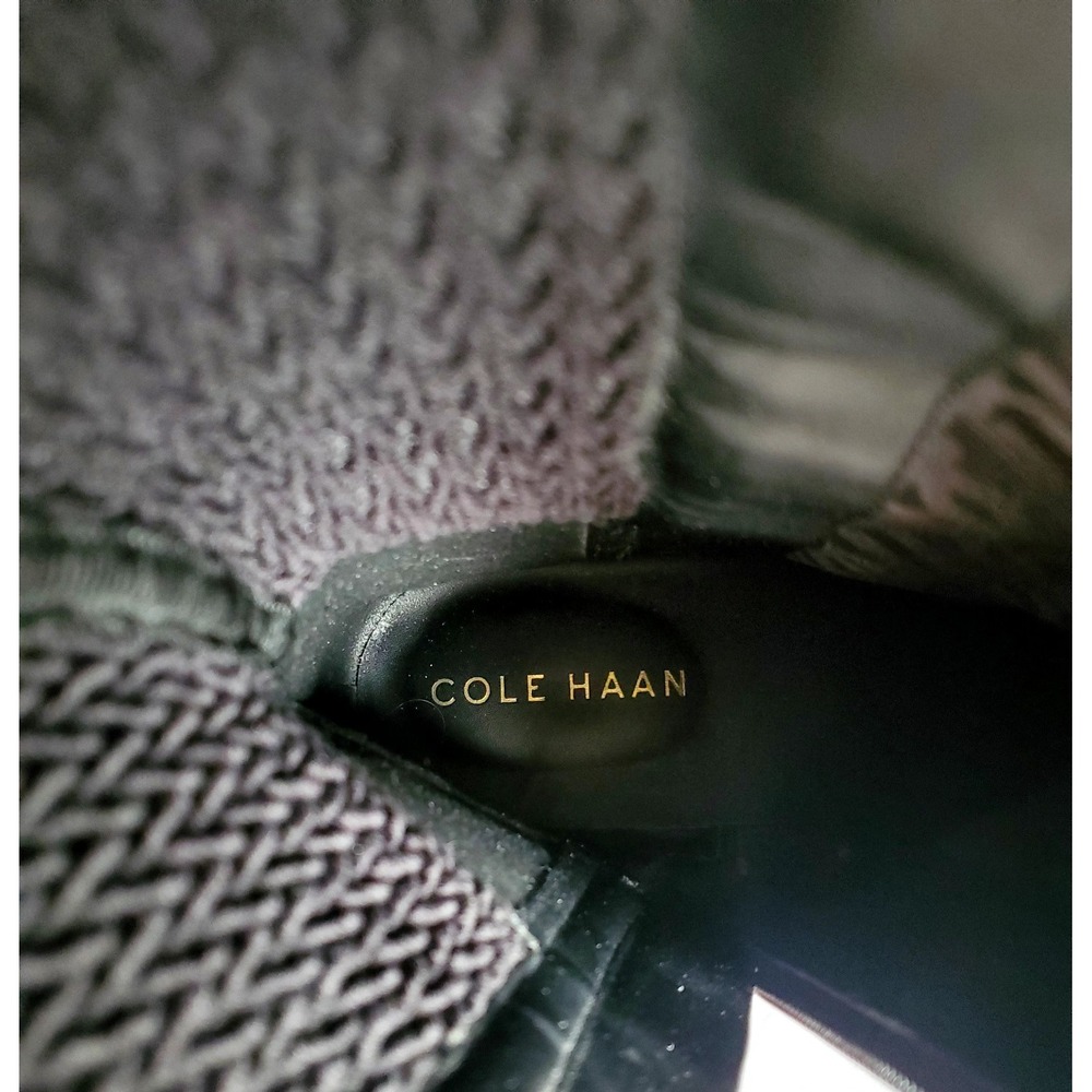 Cole Haan Boots Clover Stretch W24816 Black 7.5 B Leather/Texture Buckle Rubber - Picture 10 of 15
